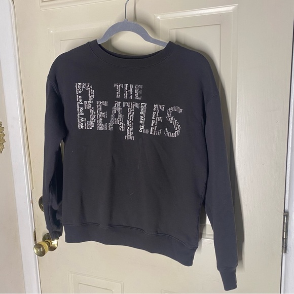 Black The Beatles Sweatshirt Medium Women - Picture 6 of 6